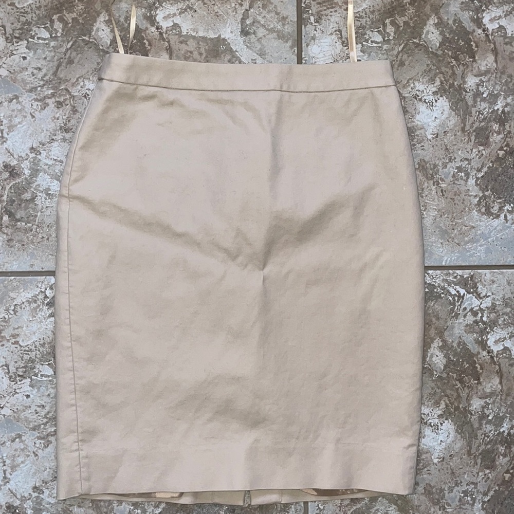 Beige No. 2 pencil skirt
